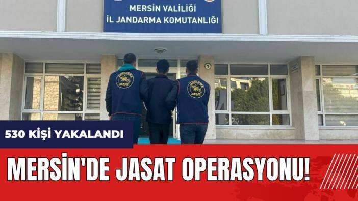 Mersin'de JASAT operasyonu! 530 kişi yakalandı