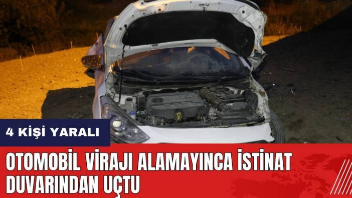 Hatay’da otomobil virajı alamayınca istinat duvarından uçtu