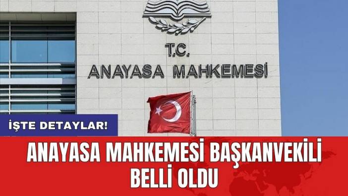Anayasa Mahkemesi Başkanvekili belli oldu