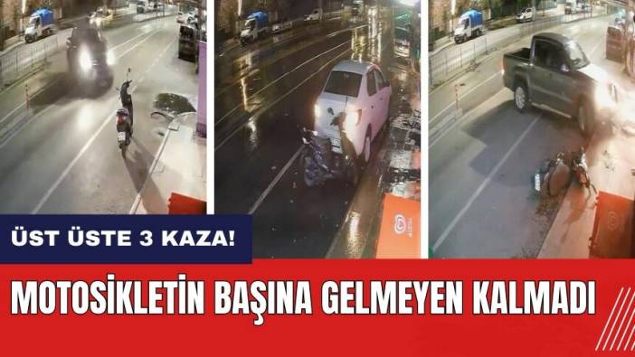 Isparta'da motosikletin başına gelmeyen kalmadı! Üst üste 3 kaza