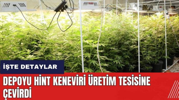 Mersin'de depoyu Hint keneviri üretim tesisine çevirdi