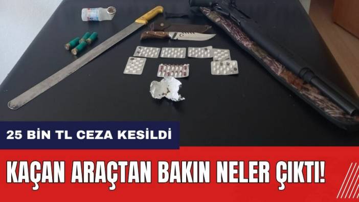 Burdur'da kaçan araçtan bakın neler çıktı!