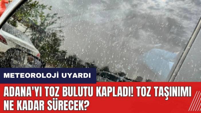 Adana'yı toz bulutu kapladı! Toz taşınımı ne kadar sürecek?