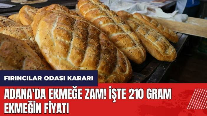 Adana'da ekmeğe zam! İşte 210 gram ekmeğin fiyatı