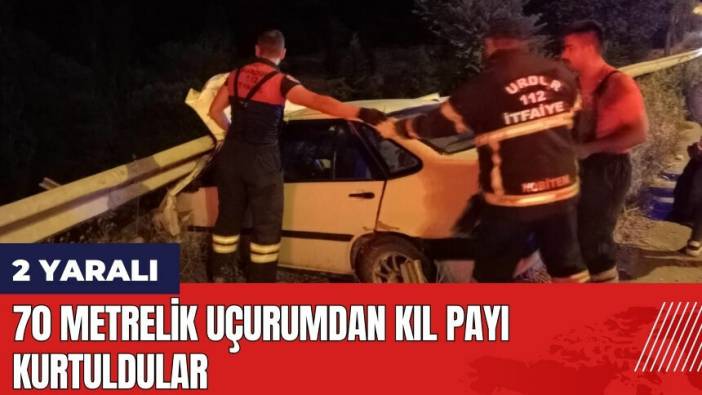 Burdur'da 70 metrelik uçurumdan kıl payı kurtuldular