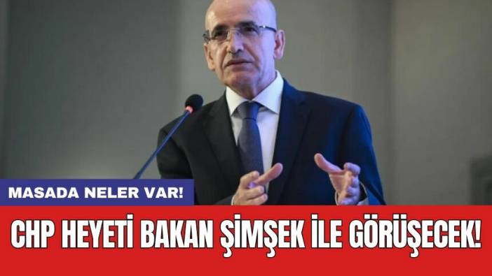 CHP heyeti Bakan Şimşek ile görüşecek: Masada neler var!