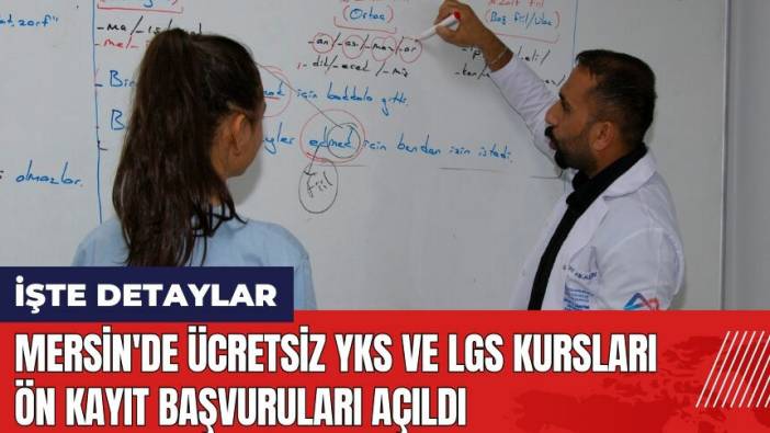 Mersin'de ücretsiz YKS ve LGS kurs ön kayıt başvuruları açıldı
