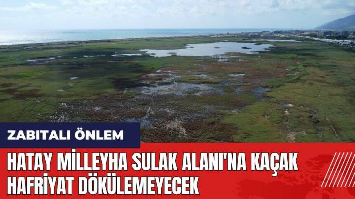 Hatay Milleyha Sulak Alanı'na kaçak hafriyat dökülemeyecek