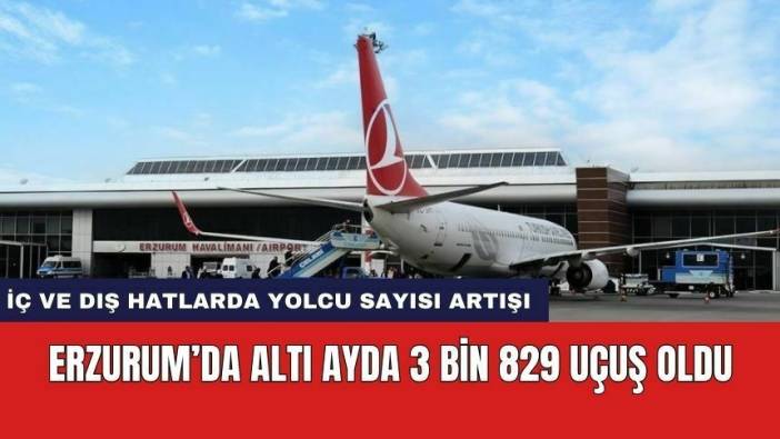 Erzurum’da altı ayda 3 bin 829 uçuş oldu