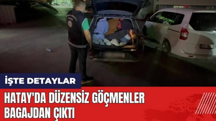 Hatay'da düzensiz göçmenler bagajdan çıktı
