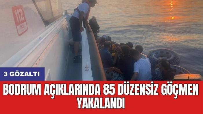 Bodrum açıklarında 85 düzensiz göçmen yakalandı: 3 gözaltı