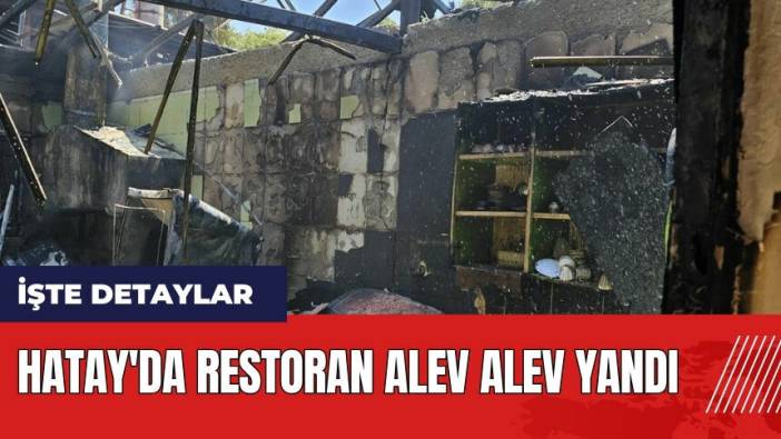 Hatay'da restoran alev alev yandı