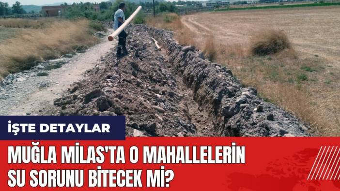 Muğla Milas'ta o mahallelerin su sorunu bitecek mi?