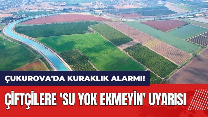 Çukurova'da kuraklık alarmı! Çiftçilere 'Su yok ekmeyin' uyarısı