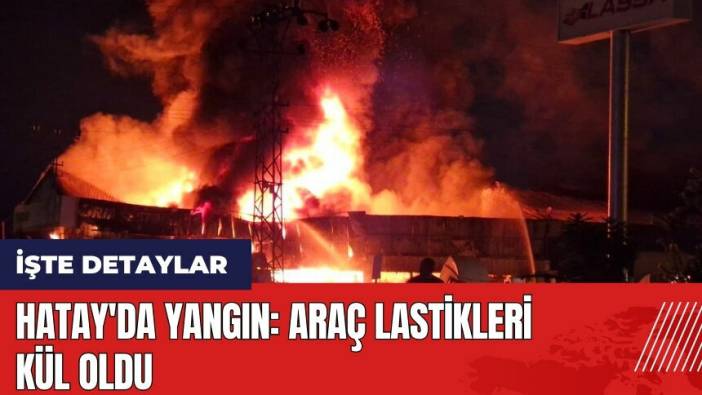 Hatay'da yangın: Araç lastikleri kül oldu