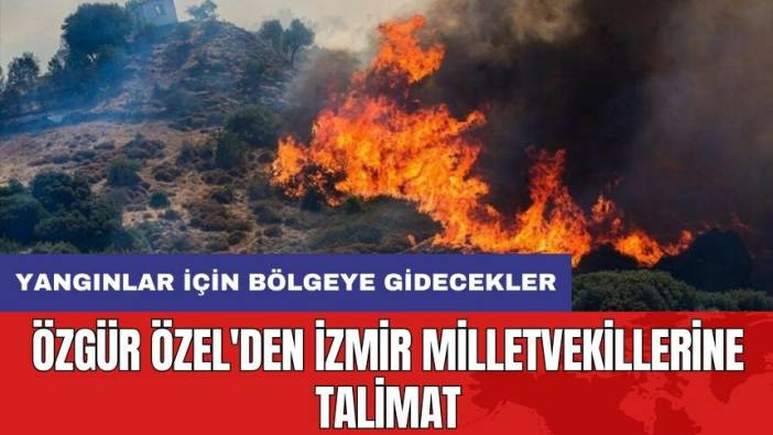 Özgür Özel'den İzmir milletvekillerine talimat: Yangınlar için bölgeye gidecekler