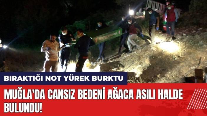 Muğla'da cansız bedeni ağaca asılı halde bulundu!