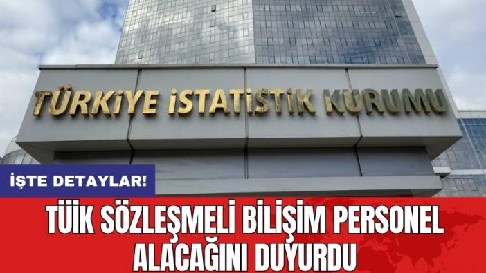 TÜİK sözleşmeli bilişim personel alacağını duyurdu