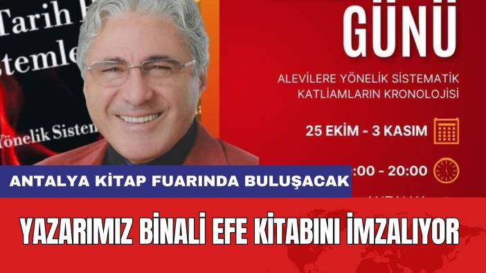 Yazarımız Binali Efe Kitabını İmzalıyor