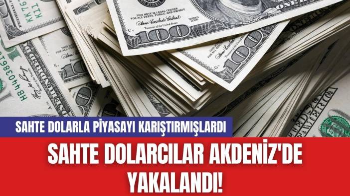 Sahte dolarcılar Akdeniz'de yakalandı!