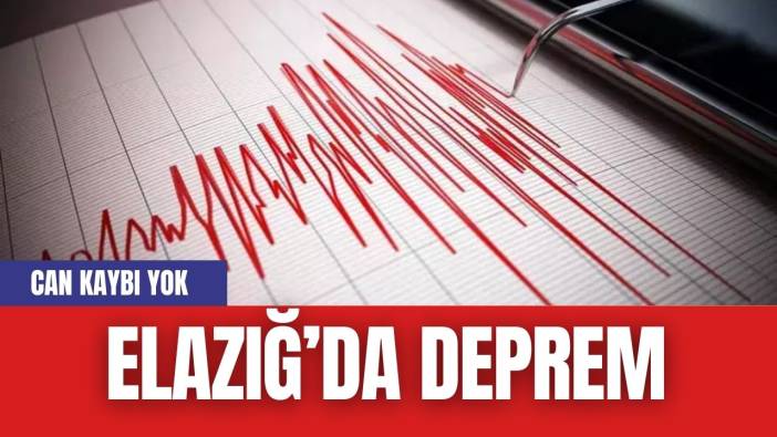 Elazığ'da deprem...Can kaybı yok