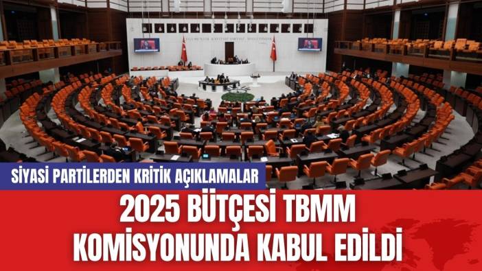 2025 Bütçesi Komisyonunda Kabul Edildi: Siyasi Partilerden Kritik Açıklamalar