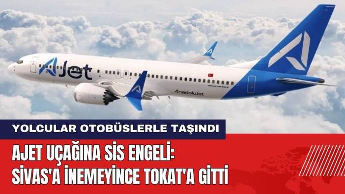 AJet Uçağına Sis Engeli: Sivas'a İnemeyince Tokat'a Gitti