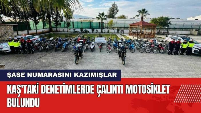 Antalya Kaş'taki Denetimlerde Çalıntı Motosiklet Bulundu