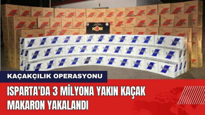 Isparta'da 3 Milyona Yakın Kaçak Makaron Yakalandı