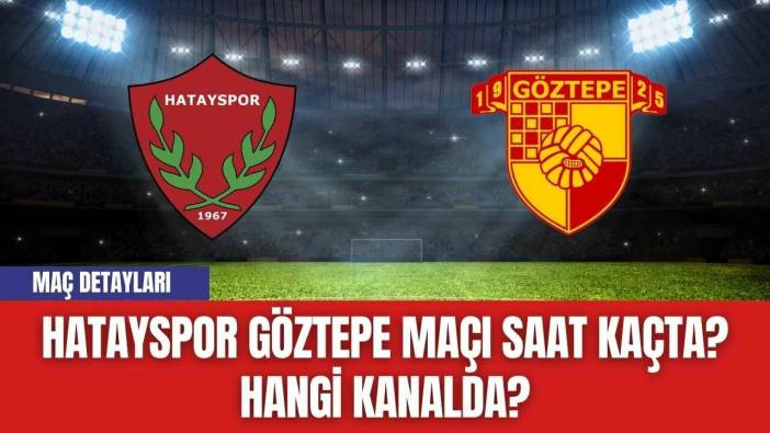 Hatayspor Göztepe Maçı Saat Kaçta? Hangi Kanalda?