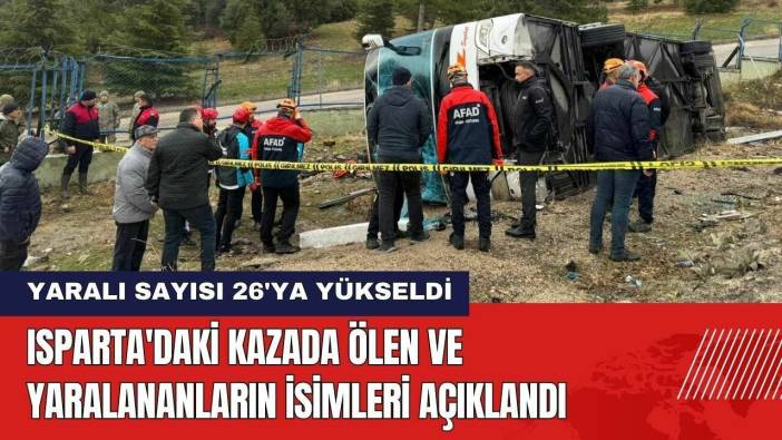 Isparta'daki Kazada Ölen ve Yaralananların İsimleri Açıklandı