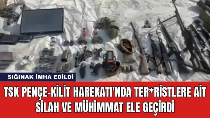 TSK Pençe-Kilit Harekatı'nda Ter*ristlere Ait Silah ve Mühimmat Ele Geçirdi