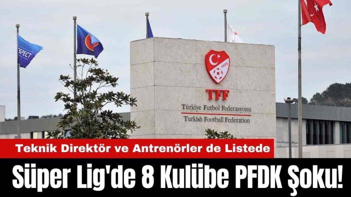 Süper Lig'de 8 Kulübe PFDK Şoku!