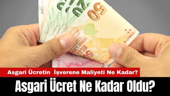 Asgari Ücret Ne Kadar Oldu? Asgari Ücretin İşverene Maliyeti Ne Kadar Oldu?