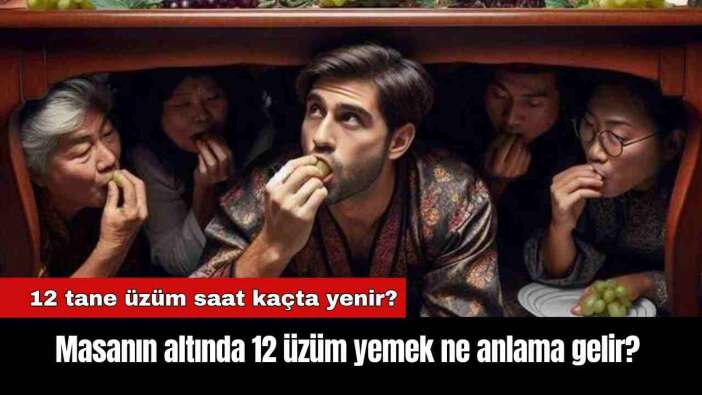 Masanın altında 12 üzüm yemek ne anlama gelir? 12 üzüm geleneği nasıl yapılır? 12 tane üzüm saat kaçta yenir?