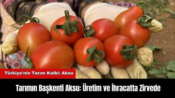 Tarımın Başkenti Aksu: Üretim ve İhracatta Zirvede