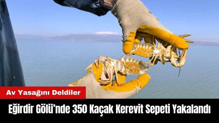 Eğirdir Gölü’nde 350 Kaçak Kerevit Sepeti Yakalandı