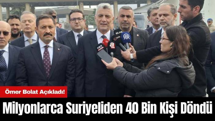 Milyonlarca Suriyeliden 40 Bin Kişi Döndü