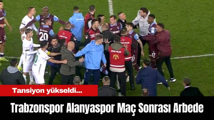 Trabzonspor Alanyaspor maçında tansiyon yükseldi... Maç Sonrası Arbede yaşandı!