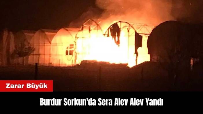 Burdur Sorkun'da Sera Alev Alev Yandı