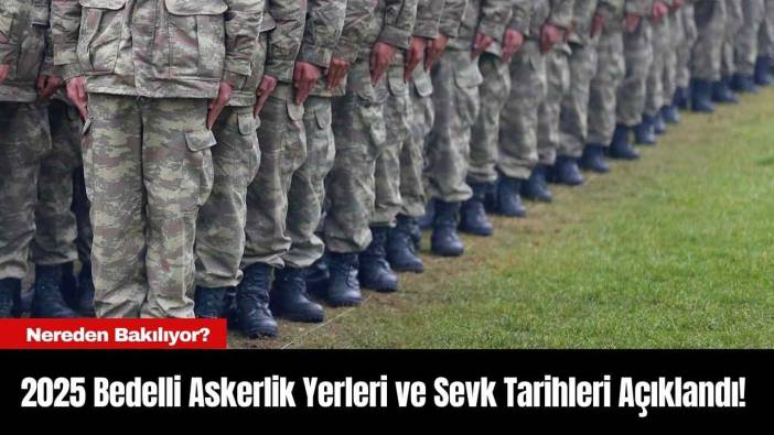 2025 Bedelli Askerlik Yerleri ve Sevk Tarihleri Açıklandı! Nereden Bakılıyor?