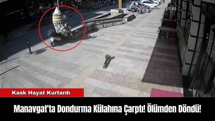 Manavgat'ta Dondurma Külahına Çarptı! Ölümden Döndü!