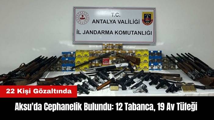 Aksu'da Cephanelik Bulundu: 12 Tabanca 19 Av Tüfeği