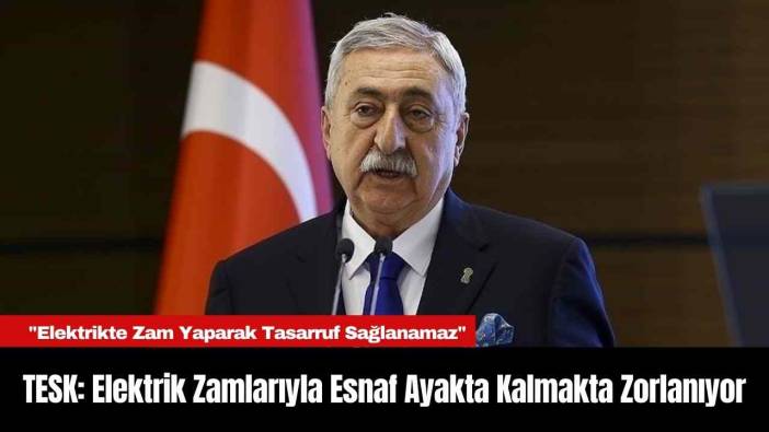 TESK: Elektrik Zamlarıyla Esnaf Ayakta Kalmakta Zorlanıyor