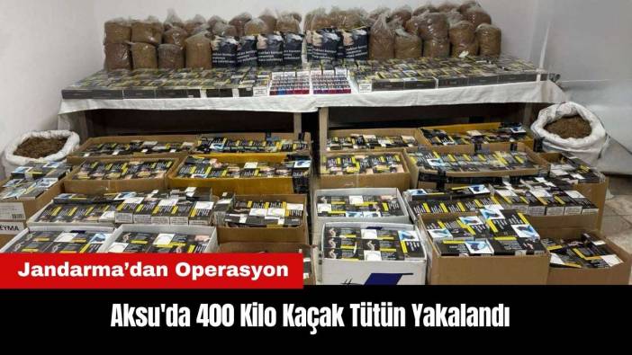 Aksu'da 400 Kilo Kaçak Tütün Yakalandı