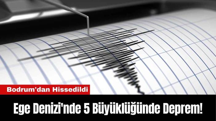 Ege Denizi'nde 5 Büyüklüğünde Deprem! Bodrum'dan Hissedildi