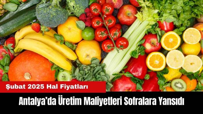 Antalya Hal Fiyatları: Üretim Maliyetleri Sofralara Yansıdı