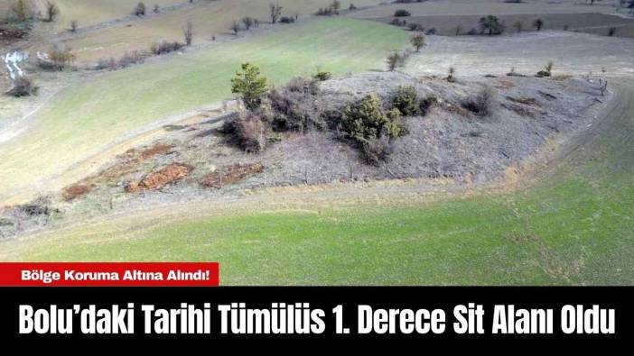 Bolu’daki Tarihi Tümülüs 1. Derece Sit Alanı Oldu