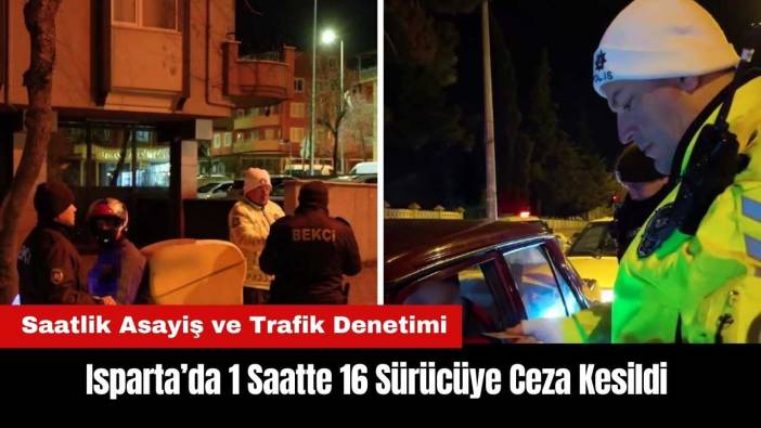 Isparta’da 1 Saatte 16 Sürücüye Ceza Kesildi
