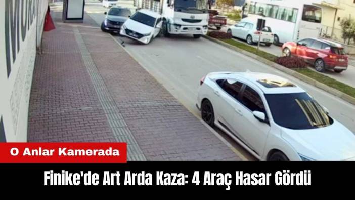 Finike'de Art Arda Kaza: 4 Araç Hasar Gördü